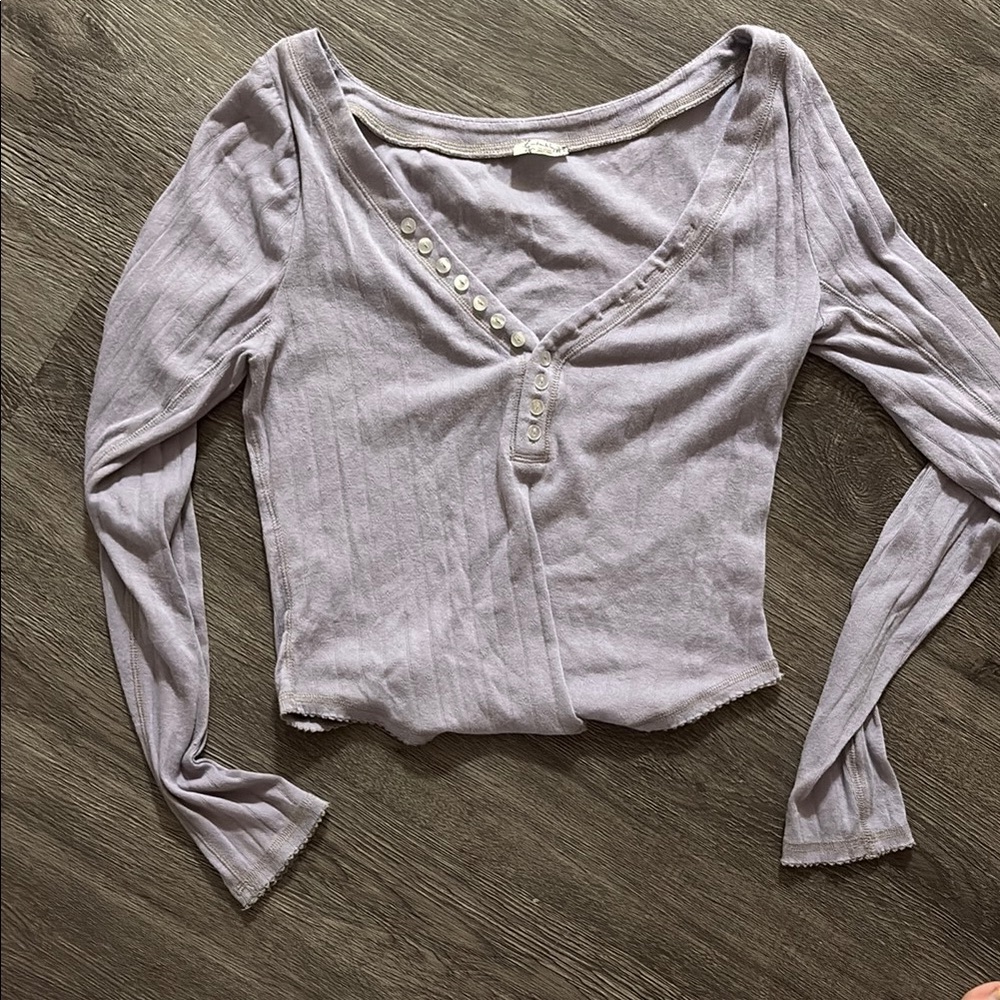 Women's Lavender Long Sleeve Top